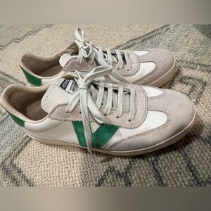 Victoria Women’s White and Green Casual Sneakers